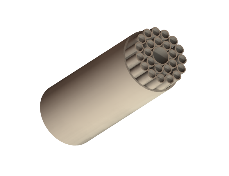 GryphonX™ 5/3.5mm LSOH microduct cross-section, beige sheath, showing low-smoke halogen-free construction
