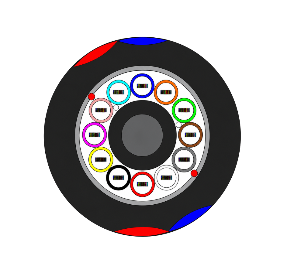 ribbon fibre optic duct cable, ribbon fiber duct cable, CST armored ribbon cable, LSOH ribbon fiber cable, high-count ribbon fiber cable