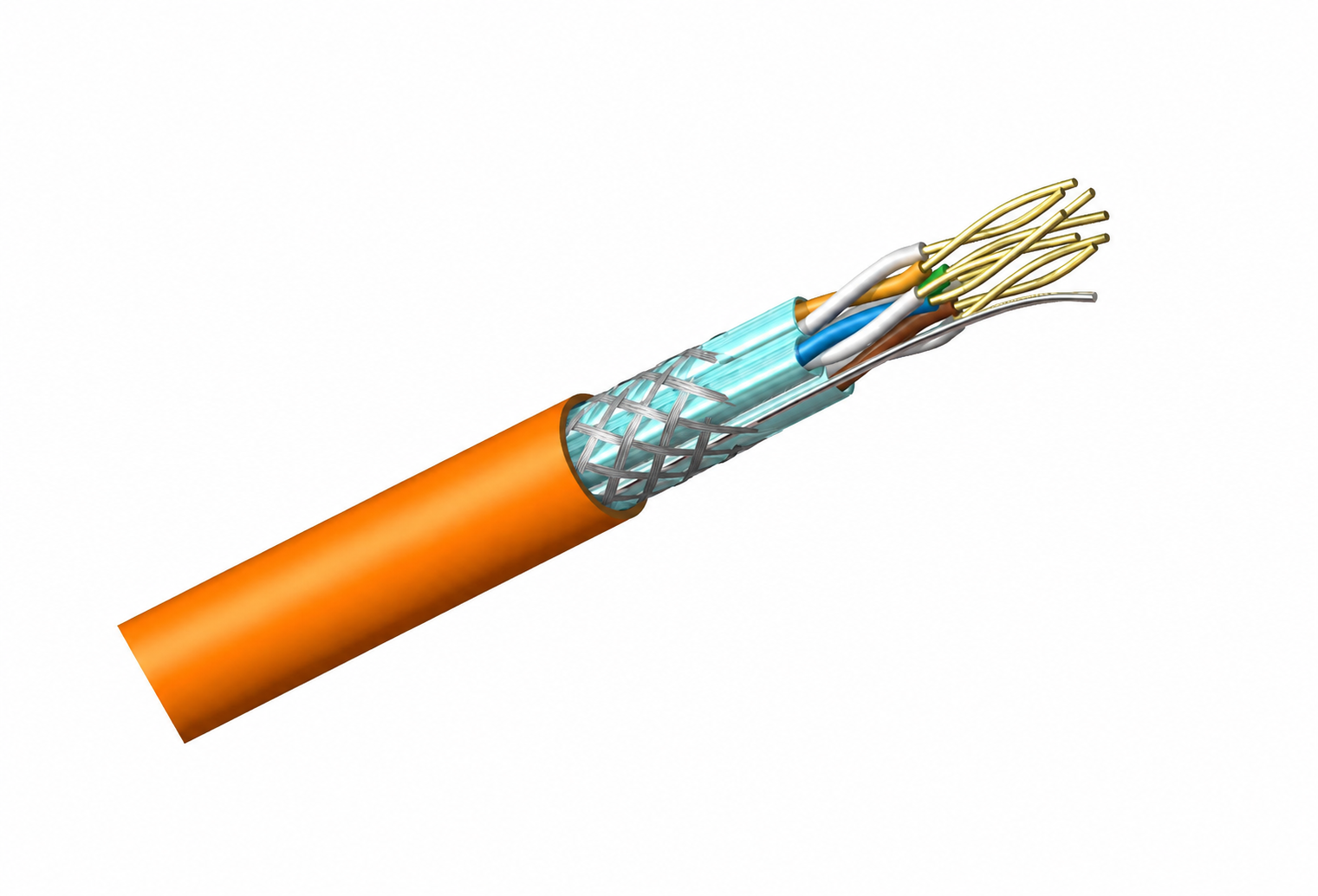 Category 8 shielded Ethernet cable Cat8 S/FTP 4-pair cable 2000MHz Cat8 data cable Cat8 LSOH Ethernet cable shielded data center Ethernet cable