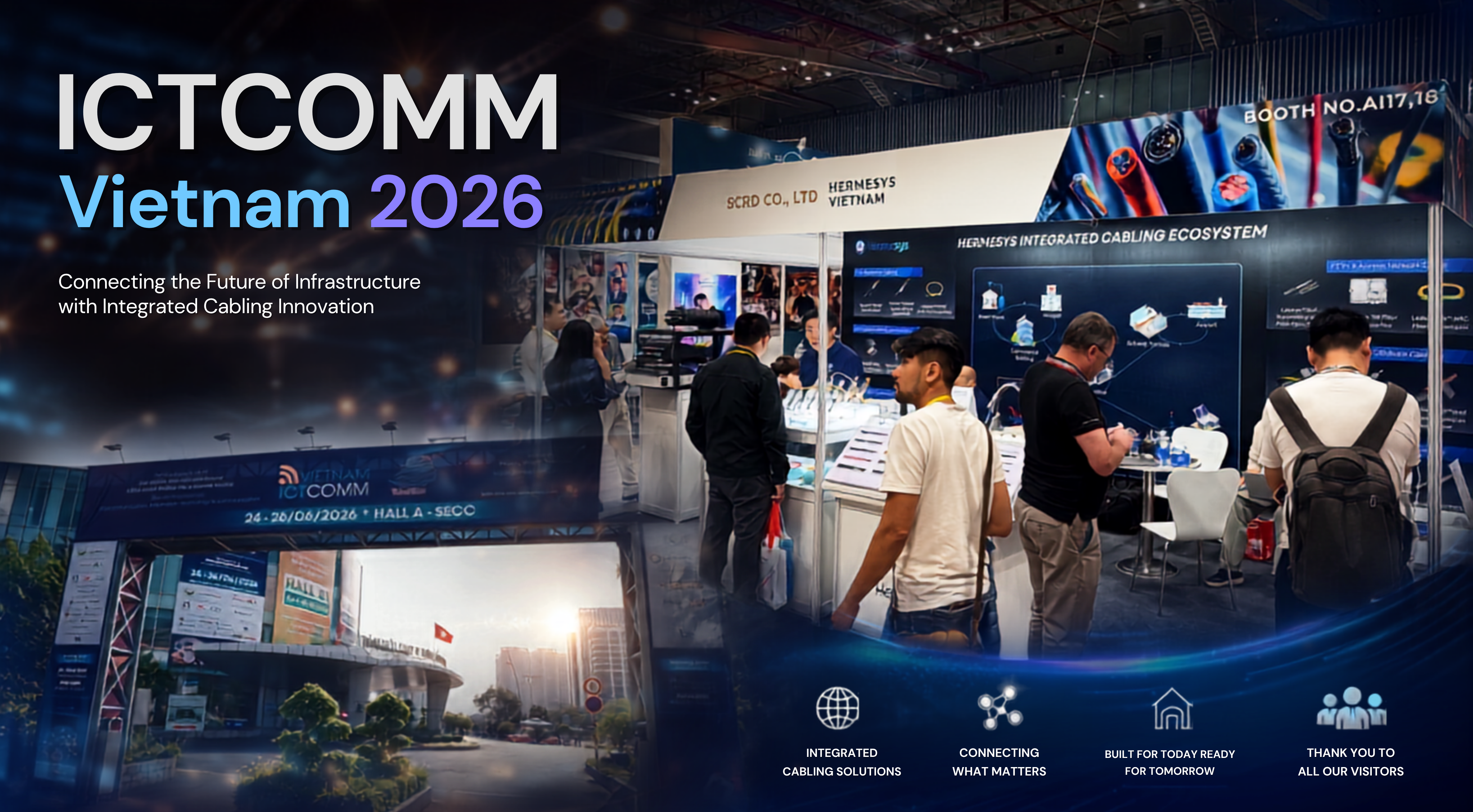 Hermesys booth and event highlights at ICTCOMM Vietnam 2026