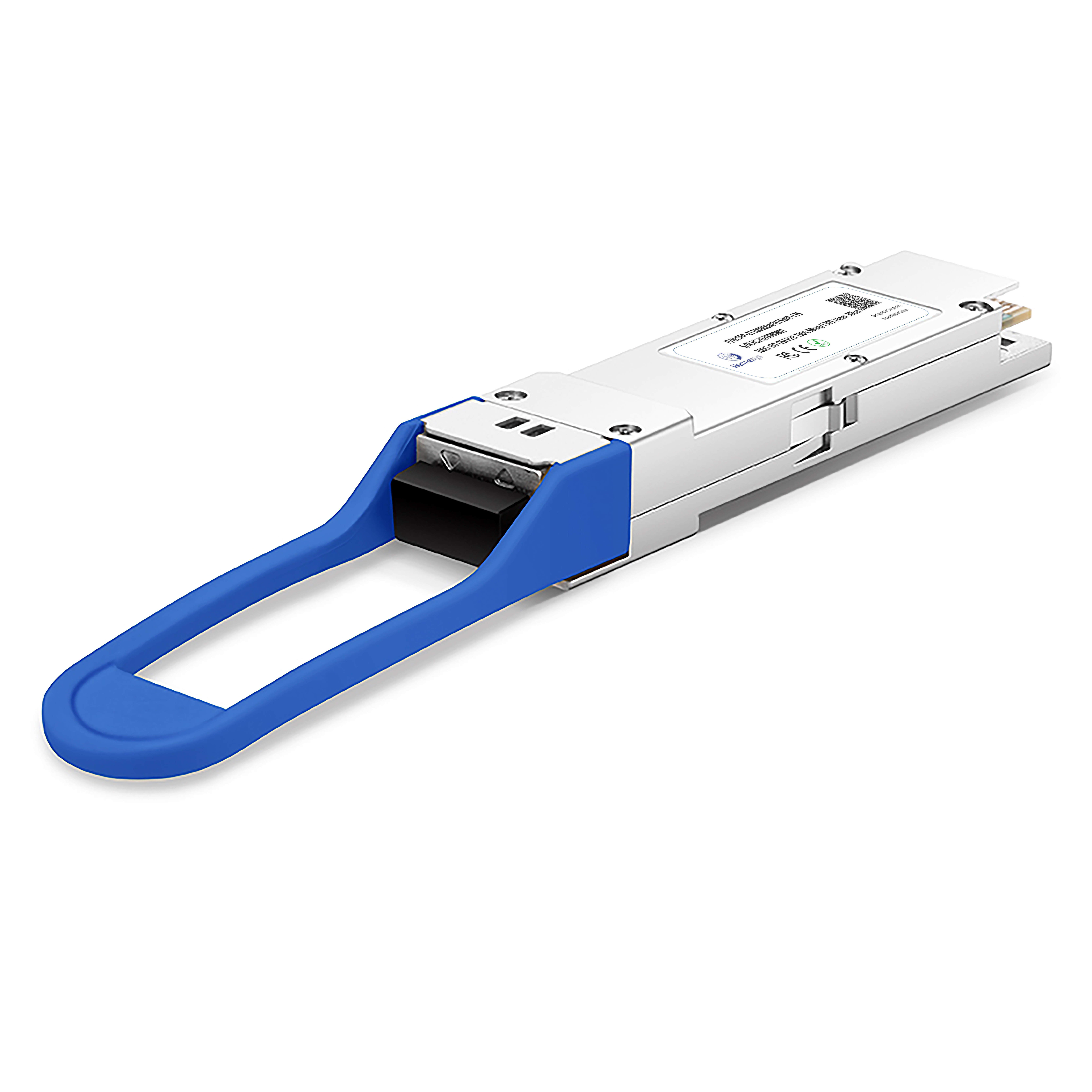 Hermesys HydraX 100G QSFP28 BiDi ER 30km transceiver with simplex LC interface