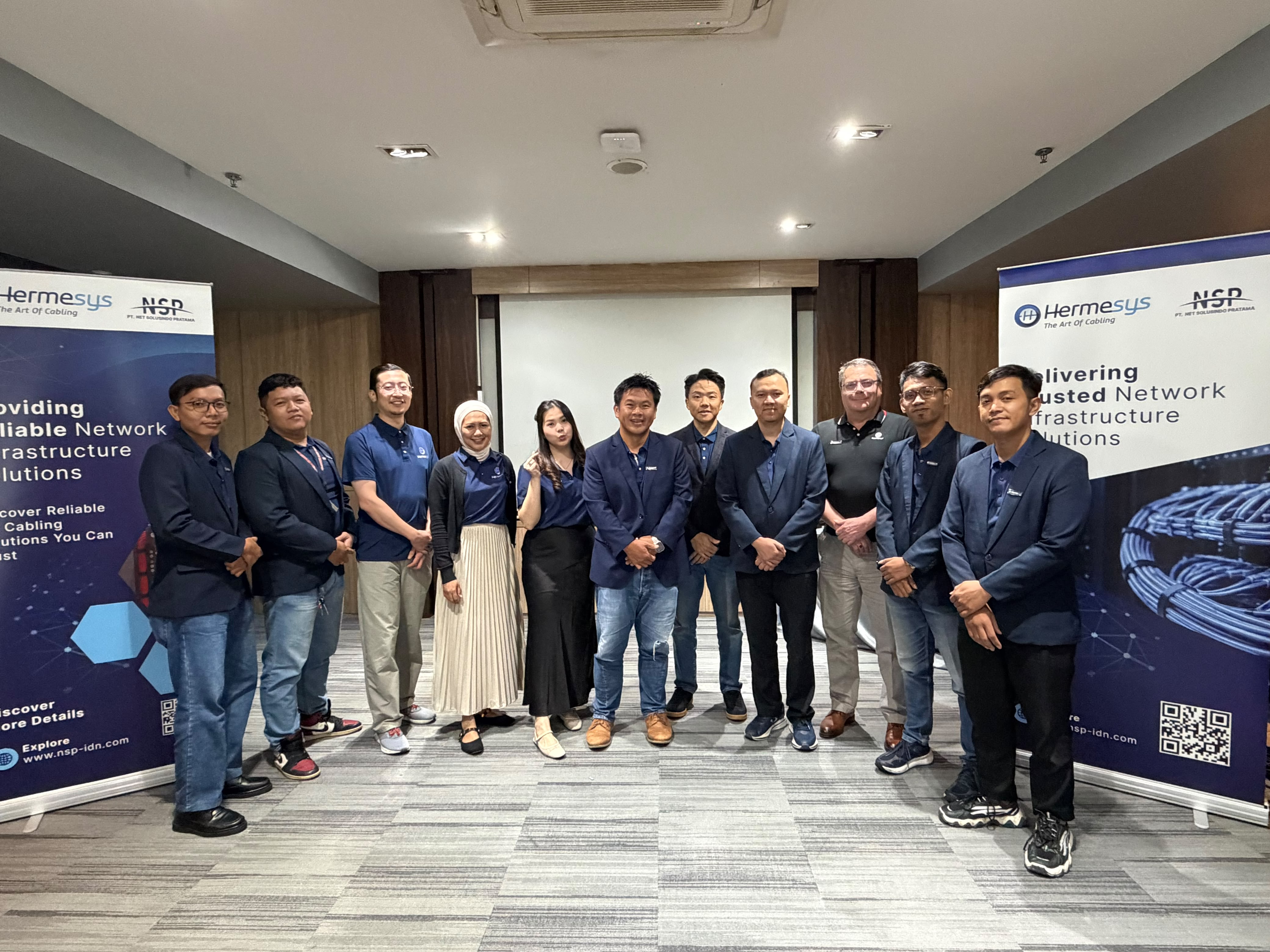 Hermesys and NSP structured cabling training in Indonesia